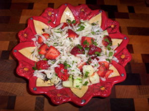 Low Carb Jicama Strawberry Cucumber Salad