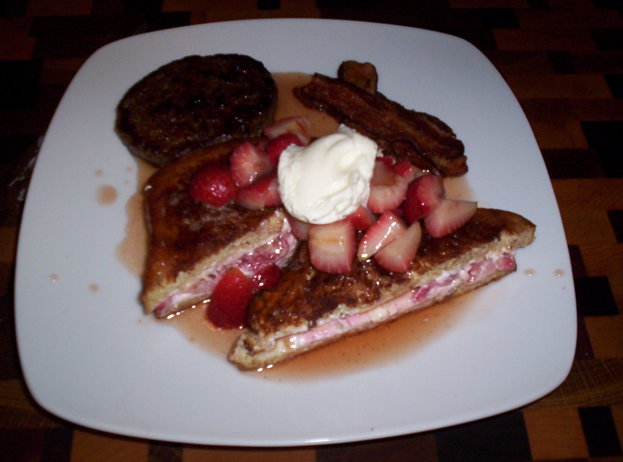 Low Carb Stuffed Strawberry Cream Cheese French Toast Diabetic Chef