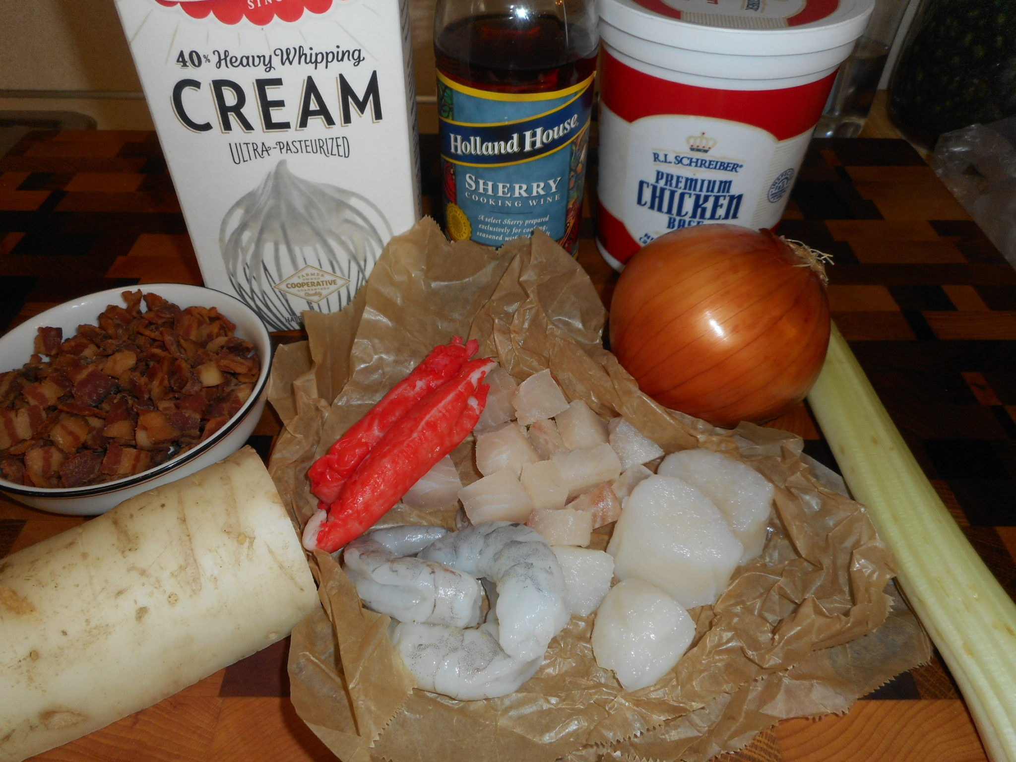 Low Carb Seafood Chowder Diabetic Chef's Recipes