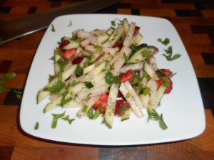 Low Carb Jicama Strawberry Cucumber Salad
