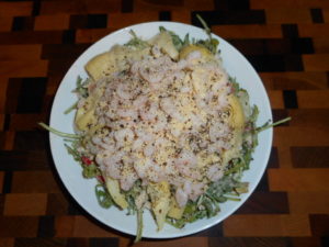 Low Carb Parmesan Artichoke Heart Shrimp Salad